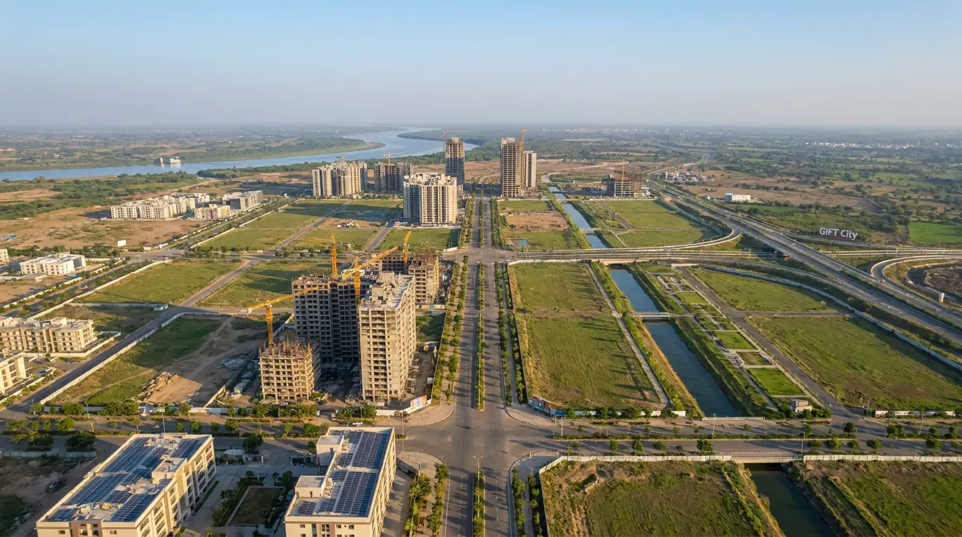 Dholera smart city aerial view